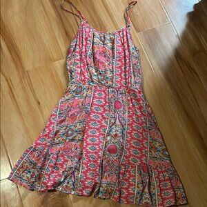 Boho Pink Patterned Dress